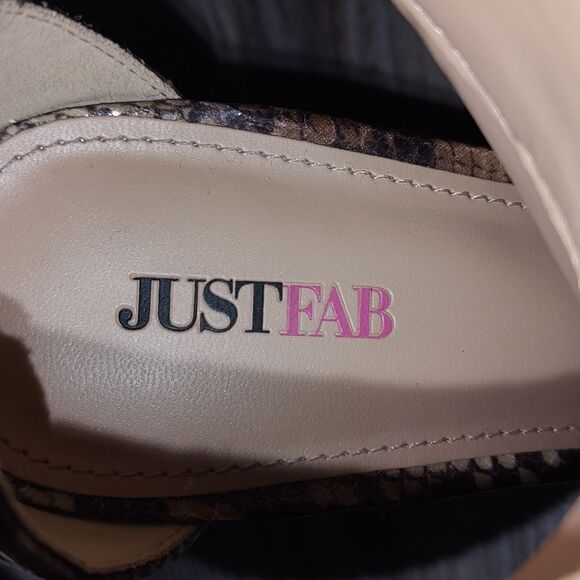 JustFab  faux snakeskin Bridgette 4" heels Sz 9 - Picture 6 of 7